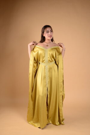 Caftan off shoulder vert